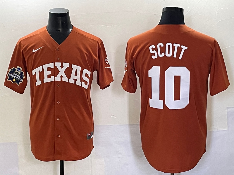 Men Texas Longhorns #10 Scott brown Nike joint Name NCAA 2025 Jersey style 6->ncaa teams->NCAA Jersey